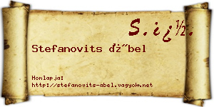 Stefanovits Ábel névjegykártya